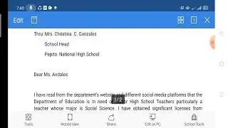 Letter of Intent for DEPED ranking sample