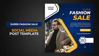 Man Fashion Sale Social Media Post Design || SlashtechBD