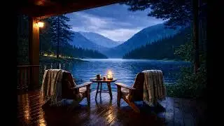 8 Hours Rain Sounds | Cozy Lake Cabin at Night 🌧️🌙 Deep Sleep, Relax, Study | Night Heaven