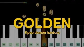 Golden-Huntr/x | K-Pop Demon Hunters | simple piano cover | perfect piano 🎹 