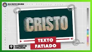  Efeito de Texto Fatiado INCR&Iacute;VEL no Corel draw 