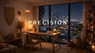Precision Focus for Night Work 💻 | Sharp Modern Focus Music (1 Hour) | Midnight Desk