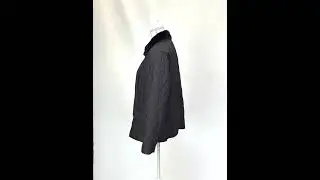 Fuchs Schmitt, Chocolate Diamond Quilt Snapstud Front  Jacket , Size 16, $119
