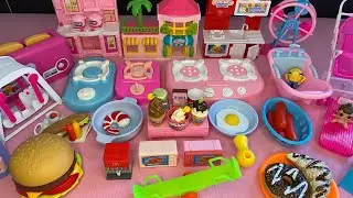 Mainan Masak Masakan, Es Krim, Kitchen Set, Mainan Warna Pink, Burger, Kompor Masak, Toys Collection