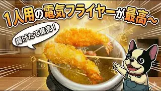 【一人用電気フライヤー】業務スーパーのチキンやエビフライの揚げたてを食べたら美味すぎた