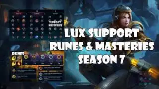 Lux Support Runes and Masteries Season 7 League of legends