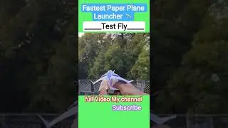 fastest Paper Plane Launcher Test fly #test #fly #paperplane #airplane #shorts #shortsfeed  #viral