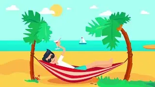 Vacation On Tropical Island Motion Graphics