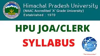 HPU JOA/CLERK 2022 SYLLABUS DISCUSSION || #HPUPAPER #HPU #HPUJOA #JOA #HPUJOASYLLABUS