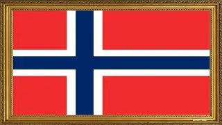 Norges flagg . Wall TV Art frame