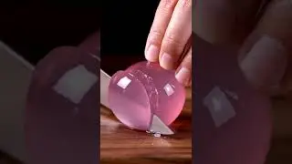 Hypnotic Lychee Jelly Glass Slice ASMR 🍒