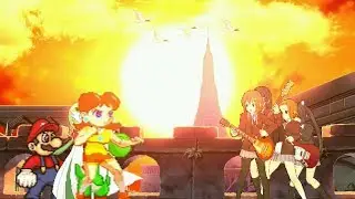 Nintendo vs K-On! (AK1 BLUE VS RED) 4v4 TAG MUGEN Battle #11 Series!!!