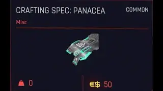 Cyberpunk 2077 Legendary Crafting Spec: Panacea Location