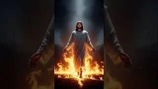 Jesus walks through fire 🔥🔥 No fire can burn jesus 🕊🙏✝️ #jesuschrist #fire #shorts #trending #viral
