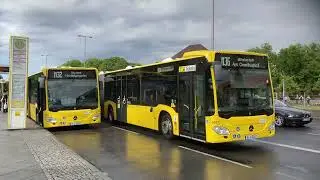 [4K] BVG Bus Mercedes-Benz O530G Citaro C2 auf der M36 Einfahrt in S+U Rathaus Spandau