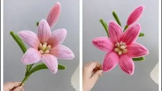 Hướng dẫn làm hoa Lily bằng kẽm nhung mới/ How to make Lily