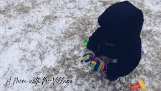 A MOM WITH NO VILLAGE| a snowy Sunday, Sewing and doing Phoe's hair