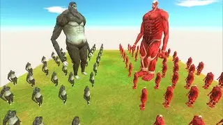 COLOSSAL TITAN vs TITAN BEAST - Animal Revolt Battle Simulator