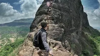 Harihar Fort Trek and Climbing the Rock Cut 90 degree steps