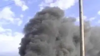 Smoke from Evraz Place fire