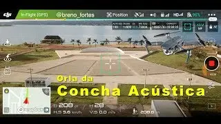 Drone sobrevoa a Orla da Concha Acústica em Brasília