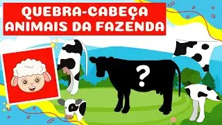 QUEBRA-CABEÇA: ANIMAIS DA FAZENDA | Atividade para crianças | Sombras