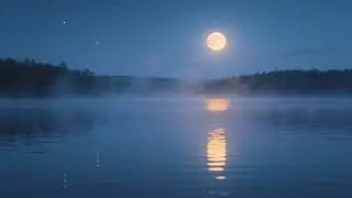 Healing LoFi 🌙 Still Lake under Moonlight for Anti-Fever | Deep Rest & Healing