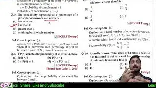Probability | One Mark Questions | 31-10-2020