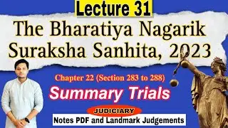 Chapter 22 BNSS | Summary Trials | Section 283 to 288 | Study adda legal