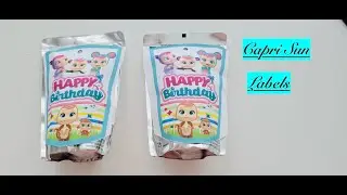 How to apply a  Capri Sun Juice label.  #crybabiesmagictears #labels #caprisun #birthday  #etsy