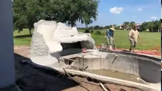 Custom Concrete Waterfall Construction