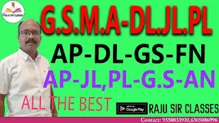 APPSC JL,DL,PL, CHEMISTRY ASPIRANTS  TODAY G.S.M.A  EXAM || ALL THE BEST DL -G.S --FN ,JL,PL -G.S AN