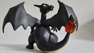 charizard shiny negro black figura custom