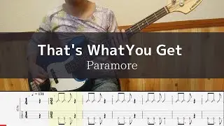 Paramore - Thats What You Get - Bass Cover TAB