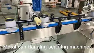 Metal Can Flanging Seaming Mahine , Automatic Tin Can flanger Sealer Machine , bottom top lid seamer