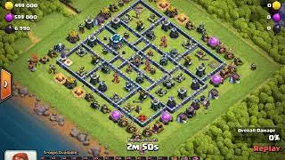 TH13 Square Grid Base 3Star⭐️⭐️⭐️ QC Hybrid Popular Attack | Clash of Clans 2020 #clashofclans #coc