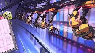 First Suspended Disney coaster NEW RIDE Monsters Inc!!!