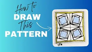 [2] ISE - Easy Tangle Pattern For Beginners | Draw With Me | Step By Step