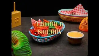 Colorful Nachos with Cheese Sauce in the Microfryer