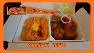 2x Japanese BENTO BOX and ONIGIRI with shrimp and mayo in 8 min. in Shinkansen YAMABIKO,JP