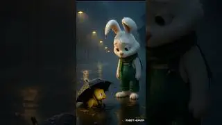 He Sat Alone in the Rain&hellip; Until the Rabbit Found Him 🦆💔🐰