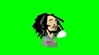 Bob Marley Green Screen Background | aniamtiongifs | Bob Marley Smoking Funny Video Animation