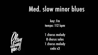 MED. SLOW MINOR BLUES (F) 112 bpm - backing track
