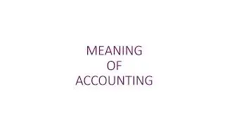 ACCOUNTING FULL FORM