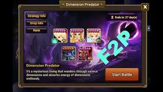 Dimensional Predator August (F2P team) - Summoners War