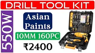 👉Asian Paints Drill Tool Kit Review🔥ड्रिल टूल किट🔥550 W Drill with 160 Tools🔥Best Asian Paints Tools