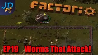 Worms That Attack Ep19 | Factorio Biter Hell | Gameplay, Lets Play