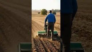 Modern Farming in USA 🚜 Drone View Power Tiller at Work #usafarming #viral #foryou #fyp