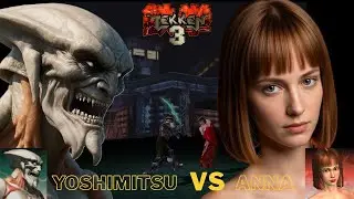 Tekken 3 - DIFFICULTY LEVEL HARD - YOSHIMITSU vs ANNA - Warrior of Secrets vs Master of Manipulation