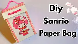 Diy Sanrio Origami paper bag | How to make paper handbag | Easy paper bag making | DIY paper Craft
